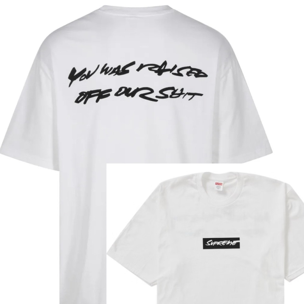 Supreme x Futura ‘Box Logo’ Tee Shirt, white, short sleeve